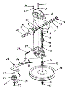 Transmission parts for Mtd Self-Propelled Walk-Behind Mower 126E478O136 / 1996 from AppliancePartsPros.com
