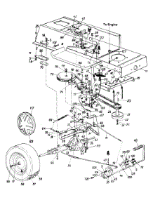 Pedal Assembly / Wheels, Rear / Drive / Frame, Lower parts for Mtd Lawn Tractor 133M670G736 / 1993 from AppliancePartsPros.com