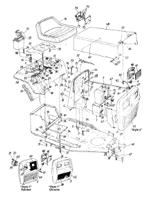 Hood And Throttle Assembly parts for Mtd Lawn Tractor 132-322D054 / 1992 from AppliancePartsPros.com