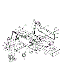 Frame Assembly-Upper & Lower / Wheel Assembly parts for Mtd Lawn Tractor 136G765N054 / 1996 from AppliancePartsPros.com