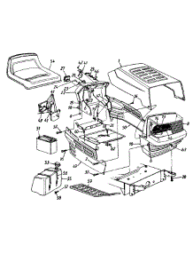 Hood & Fender Assembly parts for Mtd Lawn Tractor 136G765N054 / 1996 from AppliancePartsPros.com