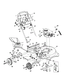 Handle And Wheel Assembly parts for Mtd Self-Propelled Walk-Behind Mower 123-280B009 / 1993 from AppliancePartsPros.com