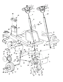 Steering Assembly / Wheels, Front / Axle, Front / Battery parts for Mtd Lawn Tractor 133B560B098 / 1993 from AppliancePartsPros.com