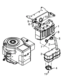 Engine Accessories, Muffler parts for Ace Lawn Tractor 13AH660F033 / 1999 from AppliancePartsPros.com