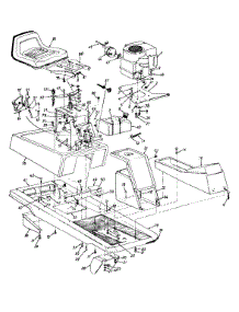 Seat / Muffler / Frame / Fuel Tank parts for Ace Lawn Tractor 133B560B033 / 1993 from AppliancePartsPros.com
