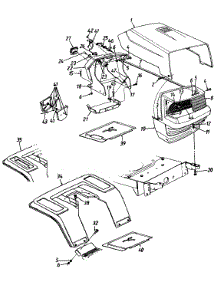 Hood Style 0 parts for Agway Lawn Tractor 134L670G019 / 1994 from AppliancePartsPros.com