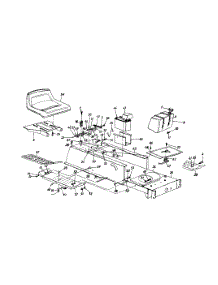 Frame, Upper & Lower / Battery / Fuel Tank / Seat parts for Agway Lawn Tractor 135M675G019 / 1995 from AppliancePartsPros.com