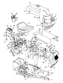 Hood Assembly / Battery / Seat / Grille / Fuel Tank / Fender parts for Agway Lawn Tractor 136I450F019 / 1996 from AppliancePartsPros.com