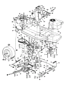 Wheels, Rear / Pedal Assembly / Frame / Drive parts for Agway Lawn Tractor 136I450F019 / 1996 from AppliancePartsPros.com