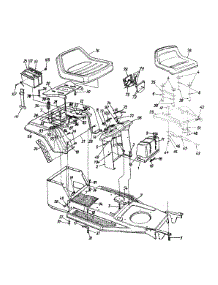 Fender / Dash Assembly / Battery / Fuel Tank / Seat parts for Agway Lawn Tractor 13A5450F019 / 1998 from AppliancePartsPros.com
