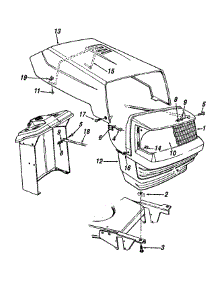 Hood (Style 0) parts for Agway Lawn Tractor 13A5450F019 / 1998 from AppliancePartsPros.com