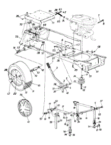 Wheel, Rear / Lift & Hanger Assembly / Fuel Tank / Hitch Plate parts for Agway Garden Tractor 144Q848H019 / 1994 from AppliancePartsPros.com