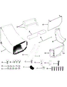 Top Discharge Grass Catcher Kit parts for Agway Electric Mower 82-0629 / 1986 from AppliancePartsPros.com