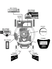 Label Map 12Avc62j719 parts for Black Max Self-Propelled Walk-Behind Mower 12AVC62J719 / 2015 from AppliancePartsPros.com