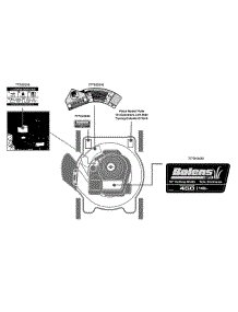 Label Map parts for Bolens Push Walk-Behind Mower 11A-020L765 / 2013 from AppliancePartsPros.com