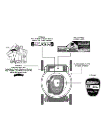 Label Map 11A-A14s265 parts for Bolens Push Walk-Behind Mower 11A-A14S265 / 2011 from AppliancePartsPros.com