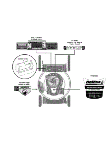 Label Map 11A-B0bl765 parts for Bolens Push Walk-Behind Mower 11A-B0BL765 / 2014 from AppliancePartsPros.com