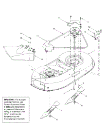 Deck Assembly parts for Bolens Lawn Tractor 13AC650F765 / 2004 from AppliancePartsPros.com