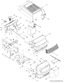 Hood, Fuel Tank, Electrical parts for Bolens Lawn Tractor 13AC650F765 / 2004 from AppliancePartsPros.com