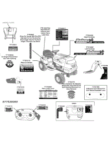 Label Map Bolens parts for Bolens Lawn Tractor 13AM761F065 / 2009 from AppliancePartsPros.com