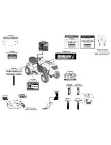 Label Map 13W1762f parts for Bolens Lawn Tractor 13W1762F065 / 2012 from AppliancePartsPros.com