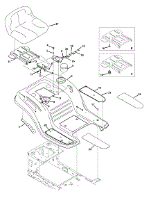 Seat & Fender parts for Bolens Lawn Tractor 13W1762F265 / 2012 from AppliancePartsPros.com