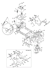 Frame & Pto Lift parts for Bolens Lawn Tractor 13WC762F265 / 2010 from AppliancePartsPros.com