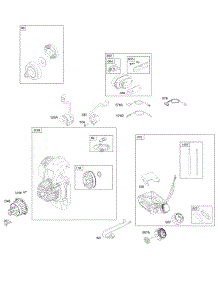 Blower Housing / Shrouds, Fuel Tank, Ignition, Muffler, Rewind parts for Briggs & Stratton Engine 021032-0120-E1 from AppliancePartsPros.com
