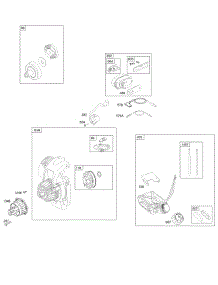 Blower Housing / Shrouds, Fuel Tank, Ignition, Muffler, Rewind parts for Briggs & Stratton Engine 021132-0015-E1 from AppliancePartsPros.com