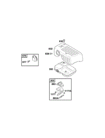 Exhaust System parts for Briggs & Stratton Engine 050032-0116-B1 from AppliancePartsPros.com