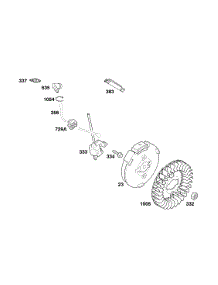 Flywheel, Ignition parts for Briggs & Stratton Engine 050032-0127-B1 from AppliancePartsPros.com