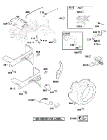 Blower Housing, Controls, Governor Spring parts for Briggs & Stratton Engine 050032-0128-B1 from AppliancePartsPros.com
