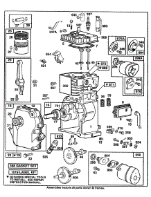 Cylinder,Crankcase,Mufflers parts for Briggs & Stratton Engine 060102-1171-02 from AppliancePartsPros.com