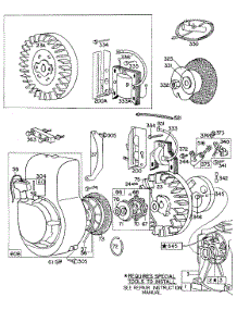 Flywheel, Blower Hsg, Elect parts for Briggs & Stratton Engine 060102-9400-96 from AppliancePartsPros.com