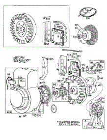 Blower Hsg,Flywheels,Rewind parts for Briggs & Stratton Engine 060231-0155-99 from AppliancePartsPros.com