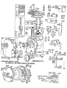 Cylinder,Crankcase,Gear Case parts for Briggs & Stratton Engine 060302-9420-51 from AppliancePartsPros.com
