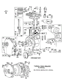 Cylinder, Cover, Muffler parts for Briggs & Stratton Engine 061131-0140-99 from AppliancePartsPros.com
