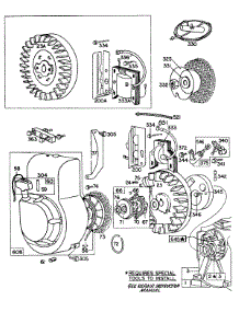 Blower Hsg,Flywheels,Rewind parts for Briggs & Stratton Engine 080102-9080-67 from AppliancePartsPros.com