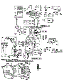 Cylinder,Crankcase,Gear Case parts for Briggs & Stratton Engine 080111-9080-13 from AppliancePartsPros.com