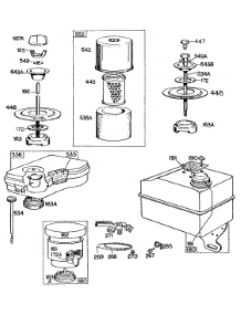 Air Cleaner Grps, Fuel Tank parts for Briggs & Stratton Engine 080202-0883-99 from AppliancePartsPros.com