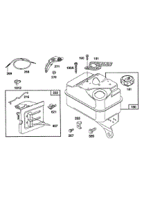 Fuel Tank, Control Bracket parts for Briggs & Stratton Engine 080202-2284-01 from AppliancePartsPros.com