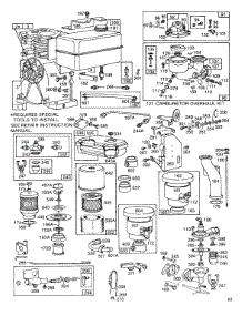 Carburetor,Air Cleaners,Fuel parts for Briggs & Stratton Engine 080306-0113-99 from AppliancePartsPros.com