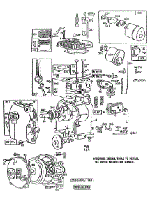 Cylinder,Crankcase,Mufflers parts for Briggs & Stratton Engine 080332-9431-09 from AppliancePartsPros.com