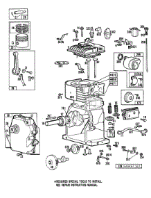 Cylinder, Piston, Mufflers parts for Briggs & Stratton Engine 081231-0245-99 from AppliancePartsPros.com