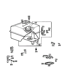 Fuel Tank Assembly parts for Briggs & Stratton Engine 081232-8129-01 from AppliancePartsPros.com