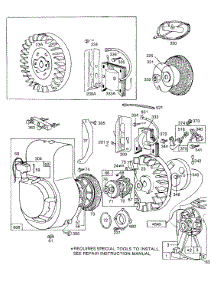 Blower Hsg,Flywheels,Rewind parts for Briggs & Stratton Engine 081331-0659-01 from AppliancePartsPros.com