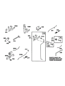 Air Vane Governor Parts parts for Briggs & Stratton Engine 082252-4005-01 from AppliancePartsPros.com