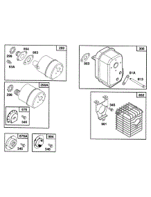 Muffler Groups parts for Briggs & Stratton Engine 082331-0141-01 from AppliancePartsPros.com