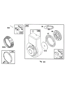 Blower Housing & Rewind Assy parts for Briggs & Stratton Engine 082331-0152-01 from AppliancePartsPros.com