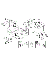 Fuel Tank Assemblies parts for Briggs & Stratton Engine 082331-0529-01 from AppliancePartsPros.com